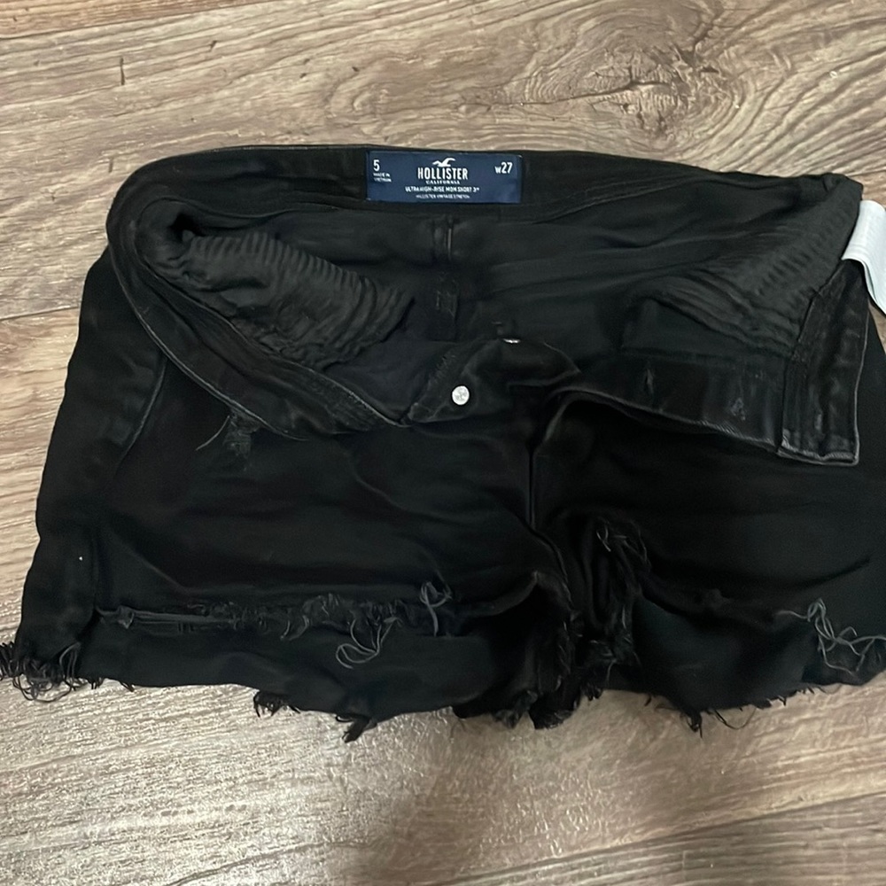 Hollister black jean shorts!!